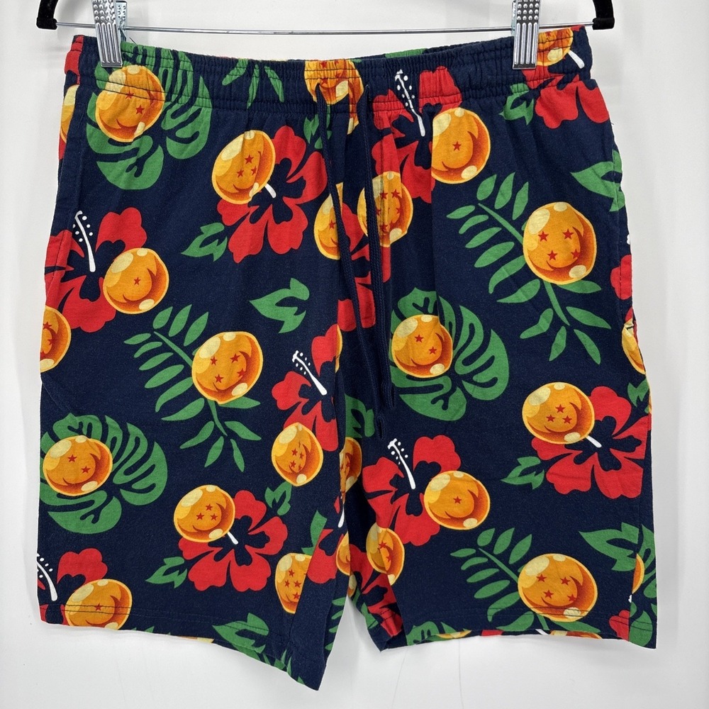 Dragon Ball Z Shorts Mens Large Navy Dragon Balls Sleep Pajama Lounge Anime